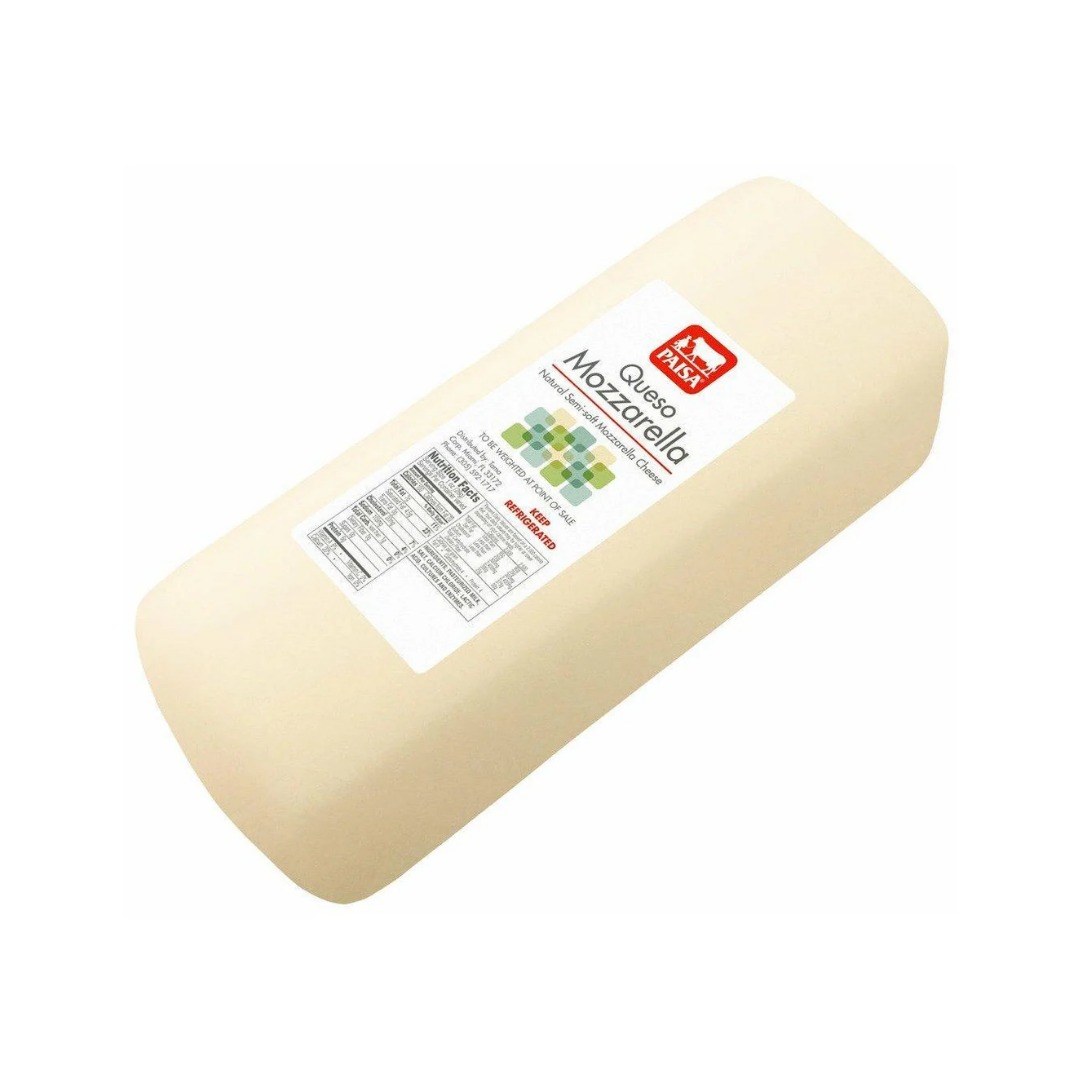 Paisa Mozzarella Barra Whole Milk 8 x 5 lb (per LB)